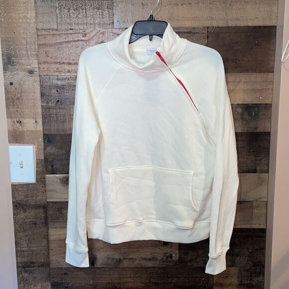 Peloton Incline Side Zip Pullover - Cream & Pink, NWT - Picture 4 of 11